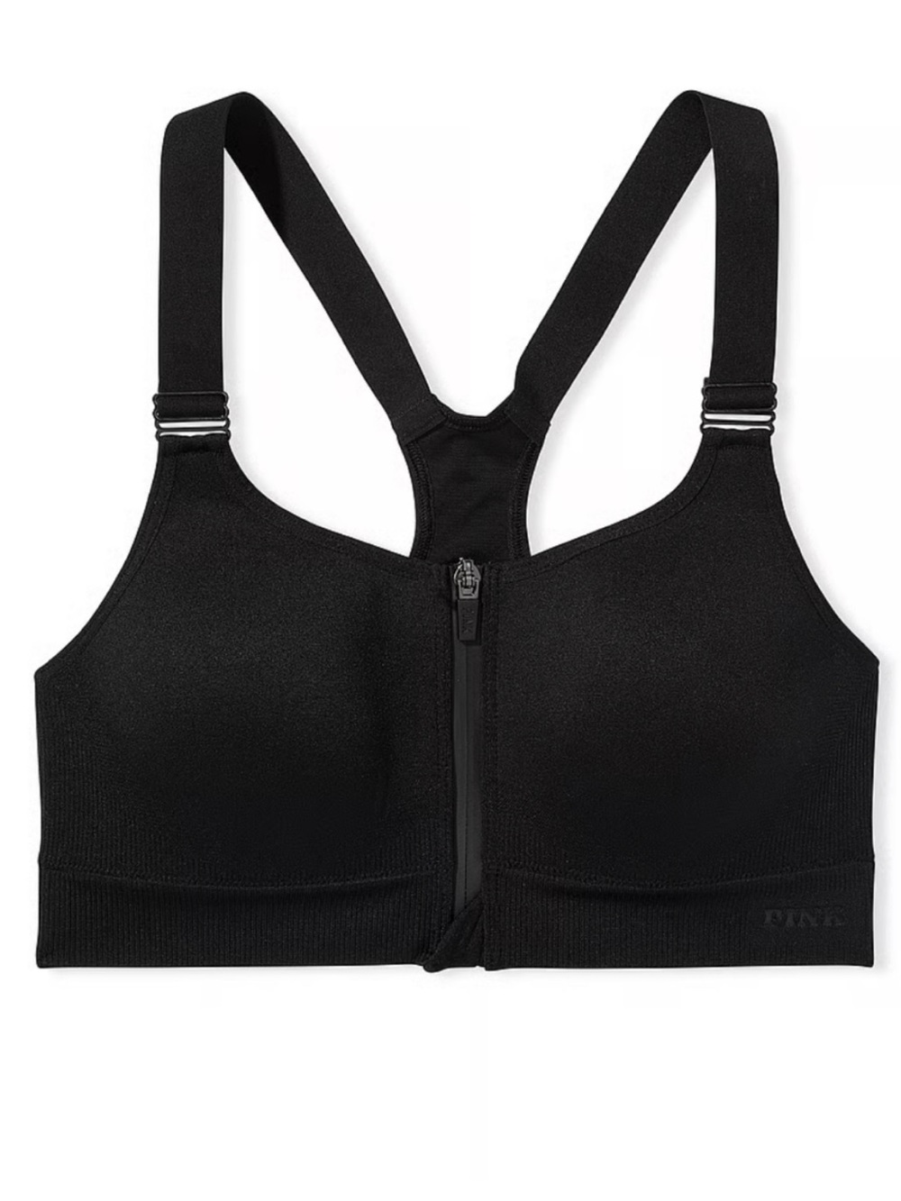 NWT PINK Victoria’s Secret Seamless Air Zip Front Close High Support Sports Bra